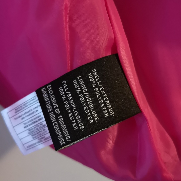 Women's 7 For All Mankind Winter Puffer Coat Crop Square Vibrant Pink Medium P - Picture 3 of 7